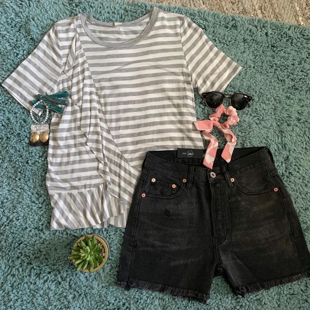 Black Denim Shorts
